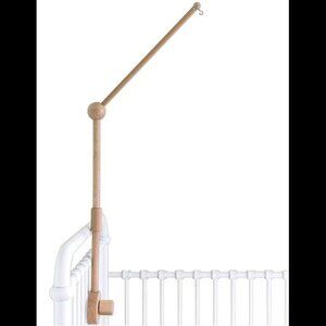 Wooden Baby Crib Mobile Arm -Baby Mobile Holder Arm (31 inch, 100% Natural wood)